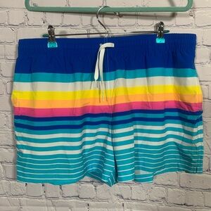 Chubbies Men’s The Newport Swim Short in Blue Stripe Sz XXL NWOT Vacation Beach